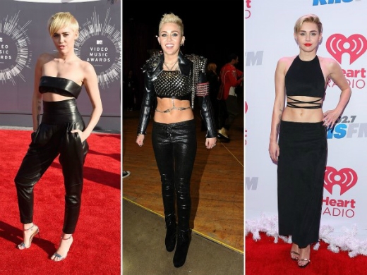 
	
	Thời gian gần đây, Miley Cyrus rất trung thành với kiểu trang phục có thể khoe được vòng 2 thon gọn của mình.